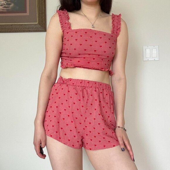 Cider Red Heart Print Matching Set - Picture 6 of 7